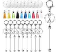 PAGJHRFJG Kit per Creazione di - DIY, 10 Bastoncini con Perline, 10 Nappe, 10 Spazi Vuoti in Acrilico, Kit per La Creazione di con Ciondolo
