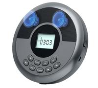 PAGJHRFJG Lettore CD Portatile Bluetooth Lettore CD Ricaricabile con Doppi Altoparlanti e Cuffie Lettore CD Lettore Mp3 Grigio