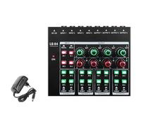 PAGJHRFJG -LQ04 Mini Audio Crossover Piccolo Mixer Amplificatore per Cuffie Multicanale Spina UE
