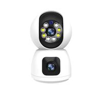 PAGJHRFJG Telecamera con Doppia Lente da 2 MP, Baby Monitor, Protezione di Sicurezza, Telecamera di Sorveglianza Wi-Fi Domestica, Telecamera Videocitofono PTZ