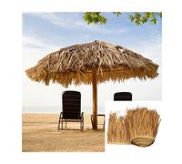 Paglia PE Rotolo di Paglia di Palma Piastrella in Paglia Artificiale Ignifuga Copertura per Ombrellone da Spiaggia per Capanne Tiki Bar Gazebo Giardino, Serve per 15 An(Size:10m/32.8ft)