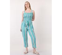 Pagliaccetto da donna in crepe a righe lungo dritto tubino top tuta lotto mis...