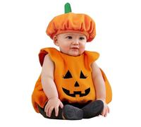 Pagliaccetto Neonato Halloween Carino Costume con Cappello Bimba Pipistrello Unisex Vestiti da Fantasma Horror Adatto per Altezza 90-150 Cm