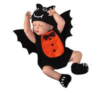 Pagliaccetto Neonato Halloween Cosplay Costume Tutina Bambina Pipistrello/Zucca/Strega Bimba Pipistrello Unisex Il Mio Primo Mantello da di per Ragazzi E Ragazze