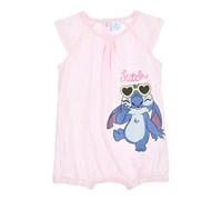 PAGLIACCETTO STITCH DISNEY BODY SMANICATO 100% COTONE NEONATA - EZ00001ROSA