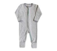 Pagliaccetto unisex con cerniera bidirezionale per un facile cambiamento - 100% cotone Grigio, Bianco e Verde Menta 3-6 Mesi