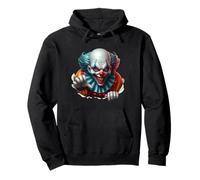 Pagliaccio spaventoso raccapricciante Halloween Costume Art Felpa con Cappuccio