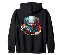 Pagliaccio spaventoso raccapricciante Halloween Costume Art Felpa con Cappuccio