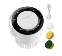 Paglietta elettrica per la pulizia | Spazzola detergente ricaricabile 1200 mAh | Pulitore automatico wireless efficiente con più testine sostituibili per vasca da bagno piastrelle
