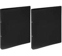 Pagna 20900 - 01 - - Raccoglitore ad anelle formato A4 PP, 2 anelli, 25 mm, colore: nero (Confezione da 2)
