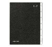 Pagna 24071-04 Desk Organiser 1-7 Numbered Tabs 7 Parts Hard Cardboard Black