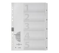 Pagna 31003 8 indice, 1-5, A4, confezione da 5, colore: bianco