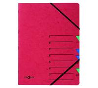 Pagna, cartellina Easy, cartone pressspan, A4 7-teilig Rot
