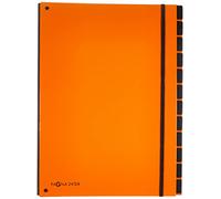Pagna - Cartellina porta documenti a 12 scomparti, colore arancione