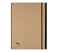 Pagna - Classificatore Pur, 7 scomparti, elastico agli angoli, cartone riciclato con rivestimento in carta kraft, colore: Nero