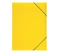 Pagna Lucy - Portadocumenti formato A3 in polipropilene, 3 vani interni, chiusure elastiche sugli angoli, colore: giallo