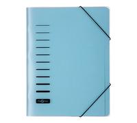 Pagna 40056-02 Folder 6 Divider Tabs PP Rubber Corners with Section List Blue bl