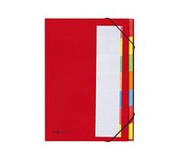Pagna-Organiser da scrivania, 44171-01 7 divisori angoli elasticizzati, flessibile, sezione elenco, colore: rosso