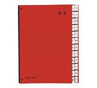 Pagna 24249-01 Desk Organiser Lettered A - Z Coloured Cover 24-Piece Red red A-Z