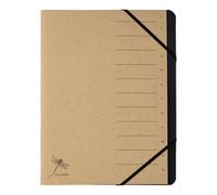 Pagna Pure Organiser Folder with 12 Compartments Black Elasticated Corners Recyc