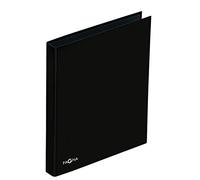 Pagna - Raccoglitore ad anelli A4 Basic, 4 anelli, colore: nero, noir