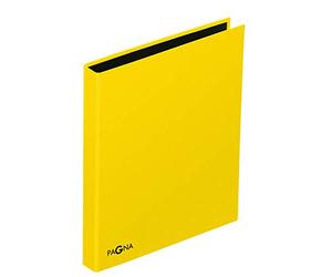 Pagna - Raccoglitore ad anelli, formato A4, meccanismo a 4 anelli, colore: Giallo