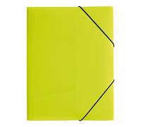 Pagna - Raccoglitore in polipropilene, formato A3, chiusura elastica, colore: verde lime traslucido