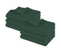 Pagnanno, strofinacci da cucina di qualità Hotel, in cotone professionale, 45x70 cm, asciugamani da cucina e bar (confezione da 6 (45x70 cm), cialde - verde smeraldo)