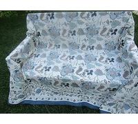 PAGO POCO Telo Arredo Copritutto Matrimoniale Disegno FIORATO E FOGLIE STILE ETNICO GEOMETRICO 100% Cotone ...Misura:250X260