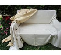 Pago Poco Telo Arredo Copritutto Matrimoniale in Tinta Unita Damascato Misura: 280x280cm. MADE IN ITALY (Bianco)