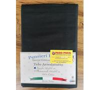 Pago Poco Telo Arredo Copritutto Multiuso in Tinta Unita Tutti i Colori Singolo e Matrimoniale 100% Cotone Novita' 2021!!!! (Nero, Matrimoniale 250x290)