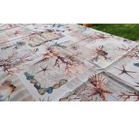 Pago Poco Tovaglia Rettangolare Antimacchia Fantasia CORALLO e STELLA MARINA Resistente alle macchie - idrorepellente NO STIRO!!!! Tutte Le Misure (140X240)