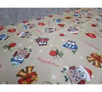 Pago Poco Tovaglia Rettangolare Antimacchia Fantasia GUFETTO di NATALE Misura:140x320 100% Idrorepellente Novita' 2020!!!!