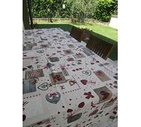 Pago Poco Tovaglia140x180cm. COTONE CUORE ROSSO MADE IN ITALY