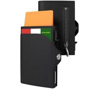 PAGO-POP Portafoglio Uomo Slim - Porta Carte Tascabile Piccolo in Nero