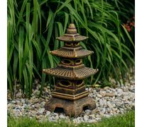 Pagoda giapponese. Lanterna in pietra scultura in pietra 46 cm 14 kg oro ceme...