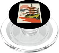 Pagoda giapponese Tempio Monte Fuji Cherry Blossom Art PopSockets PopGrip per MagSafe