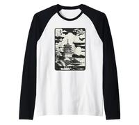Pagoda Pace - Zen Tempio Giapponese Arte Giappone Maglia con Maniche Raglan