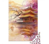 Pagoda - Puzzle a specchio con fiori di ciliegio, 1000 pezzi, gioco per adulti