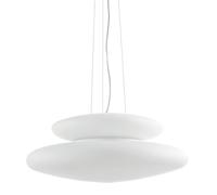 Pagoda sospensione in vetro bianco 60cm