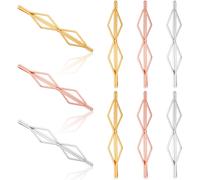PAGOW 9 pezzi Forcine per capelli in metallo, fermagli per capelli decorativi in metallo alla moda per donne, accessori per capelli kitsch (oro*3