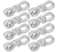 PAGOW Stringhe con strass glitterati, lacci rotondi per scarpe da ginnastica, cordoncini di ricambio con coulisse, 4 paia-bianco, 120cm