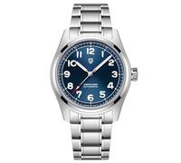 PAGRNE DESIGN Orologio da uomo, automatico, elegante, meccanico, con vetro zaffiro, impermeabile, 200 m, analogico, in acciaio inox V2, blu, nan