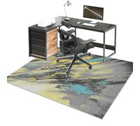 PaGuvFng Tappeto Sedia Ufficio Protettore del Pavimento 120 x 130 cm Tappetino per Sedia da Gaming Rettangolare Antiscivolo Protettivo, Antiscivolo Ufficio Protettore del Pavimento