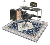 PaGuvFng Tappeto Sedia Ufficio Protettore del Pavimento 140 x 180 cm Tappetino per Sedia da Gaming Rettangolare Antiscivolo Protettivo, Antiscivolo Ufficio Protettore del Pavimento