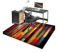 PaGuvFng Tappeto Sedia Ufficio Protettore del Pavimento 80 x 160 cm Tappetino per Sedia da Gaming Rettangolare Antiscivolo Protettivo, Antiscivolo Ufficio Protettore del Pavimento