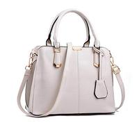 Pahajim Borsa a Mano Donna Elegante PU Pelle Borsa Tracolla Rigida Borse Donna a Spalla per Lavoro, Shopping e Viaggi(Bianca)