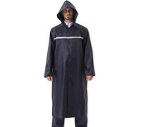Pahajim Impermeabile Donna Uomo Giacca Antipioggia Lunga, Poncho Leggera Mantello Riutilizzabile Ripstop Con Cappuccio Regolabile