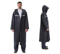 Pahajim Impermeabile Riutilizzabile con Nastro Riflettente Junior Adulti Donne Uomini Poncho Leggero e Traspirante con Cappuccio e Maniche per Escursioni all'aperto