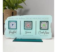 Pahdecor 3D personalizzato multi Qr Code Business Sign, Scan to Pay Signage, Cashapp Paypal Payment Plaque, Pop Up Shop Small Business Stand per Venmo, Paypal, Zelle, Web, Instagram (trasparente)